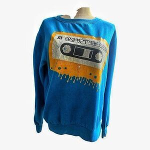 Men’s Black Jack Retro 80’s Inspired Cassette Tape Graphic Pullover Size Small